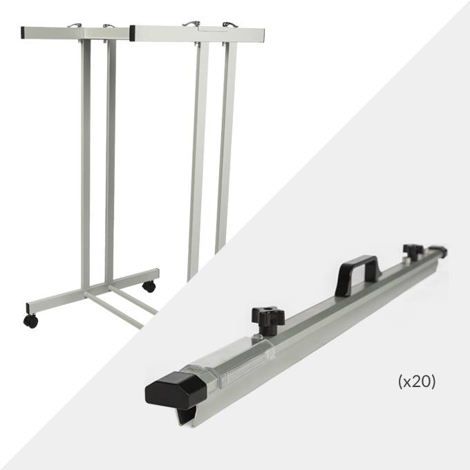Draftex A0 Plan Trolley (20 Clamp Capacity) and 20x Draftex A0 Plan Clamps ( PFP10 )