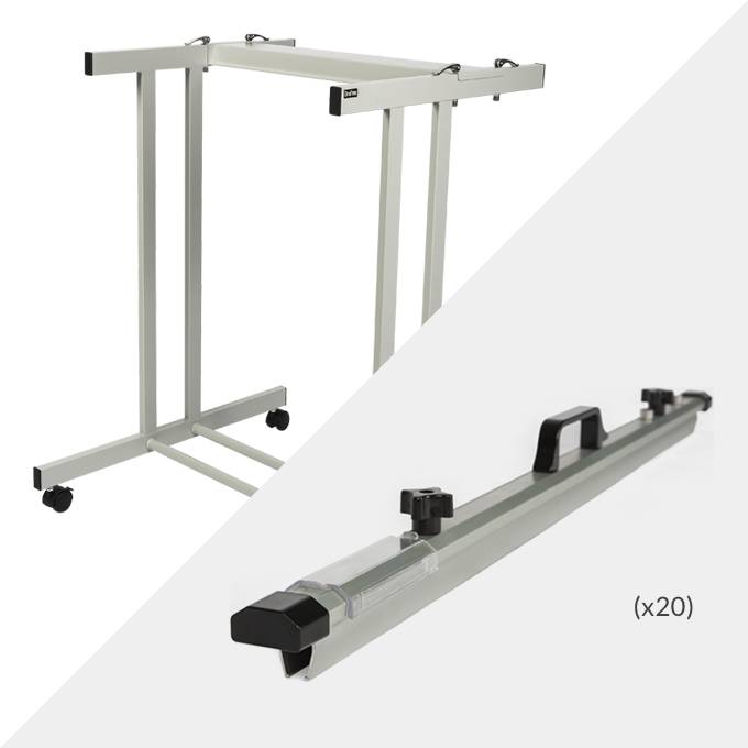 Draftex A1 Plan Trolley (20 Clamp Capacity) and 20x Draftex A1 Plan Clamps ( PFP4 )