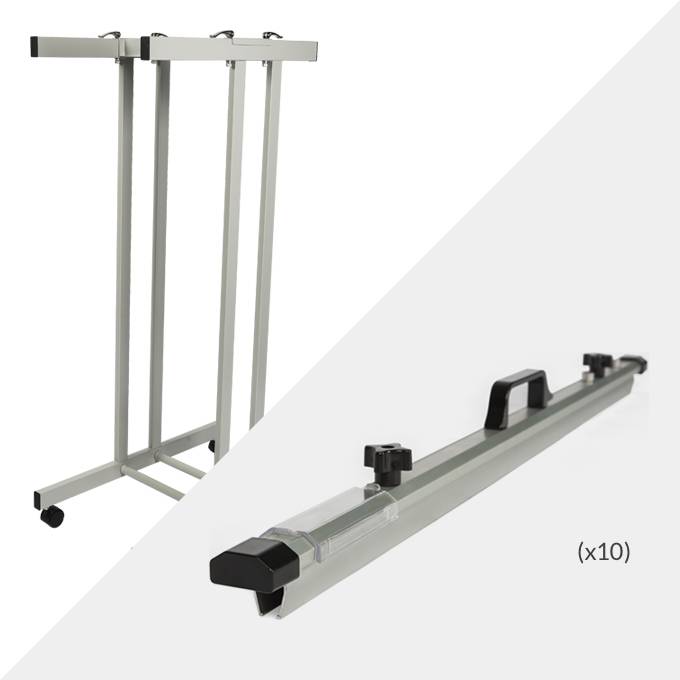 Draftex A0 Plan Trolley (10 Clamp Capacity) and 10x Draftex A0 Plan Clamps ( PFP8 )